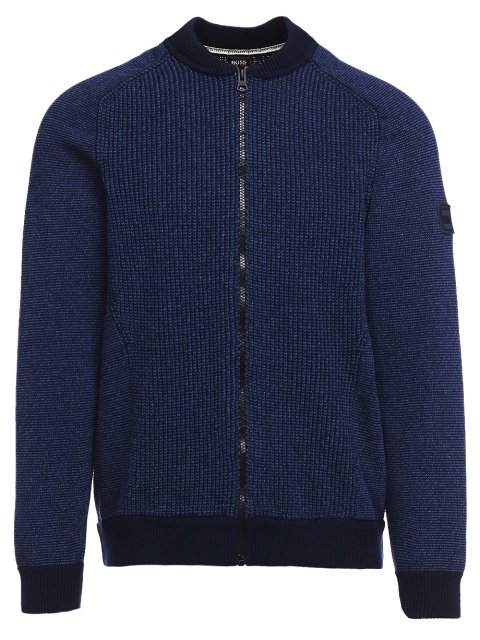 Тёмно-синий кардиган BOSS: фото - Invogue