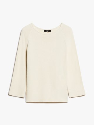 Ванильный свитер WEEKEND MAX MARA свободного кроя: фото - Invogue