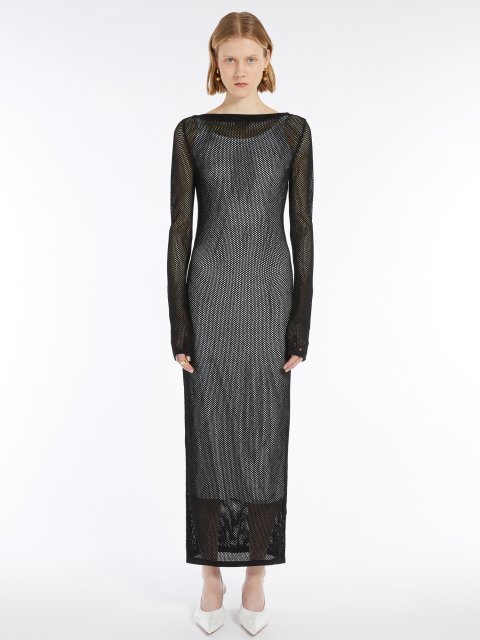 Довга сукня Sportmax з сітки: фото 3 - Invogue