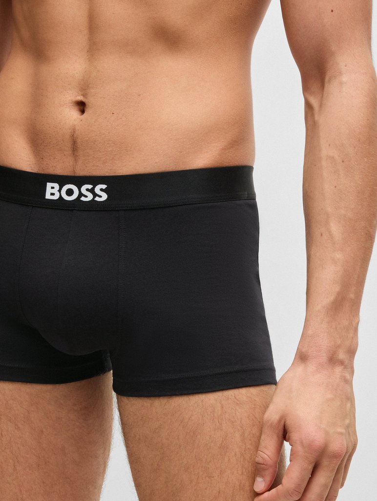Комплект із трьох чорних боксерів Boss: фото 3 - Invogue