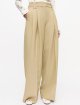 Бежевые брюки Ganni саржевые: фото 2 - Invogue