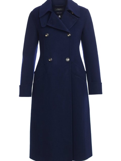 Синее  пальто WEEKEND MAX MARA: фото - Invogue