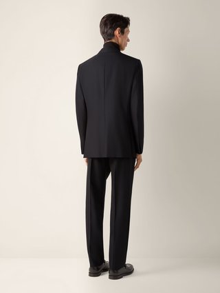 Чорний костюм ZEGNA з вовни та шовку: фото 3 - Invogue