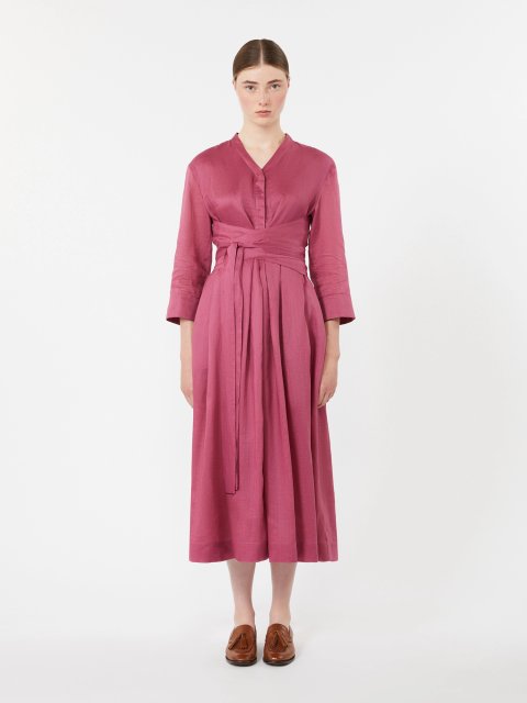 Малиново-рожева сукня Max Mara з рамії: фото 1 - Invogue