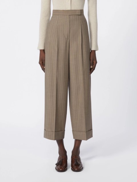 Світло-коричневі брюки MAX MARA з вовни: фото 2 - Invogue