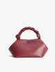 Бордовая сумка Ganni Bou маленькая: фото - Invogue