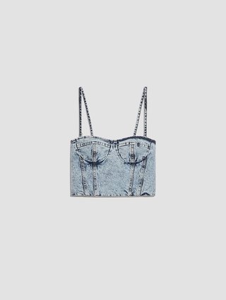 Джинсовый топ-бюстье MAX&CO: фото - Invogue