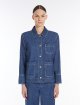Синя куртка Max Mara з бавовняного деніму: фото 2 - Invogue