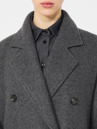 Тёмно-серое пальто Max Mara из кашемира: фото 4 - Invogue