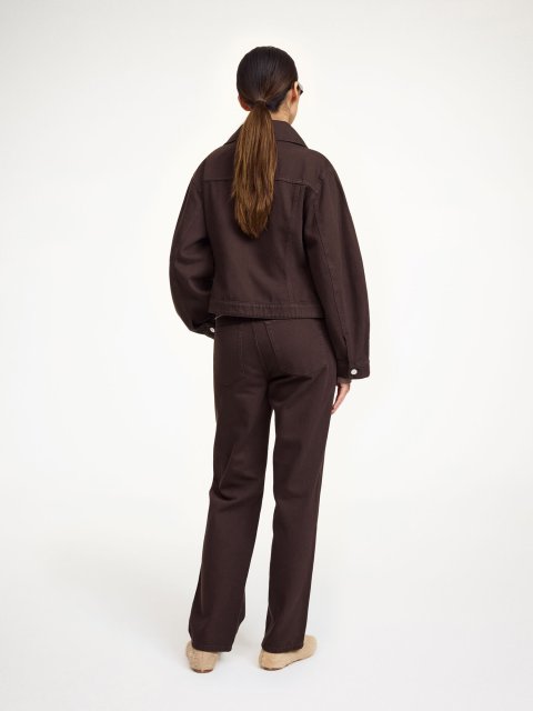 Шоколадна куртка  BY MALENE BIRGER з бавовняного деніму: фото 3 - Invogue