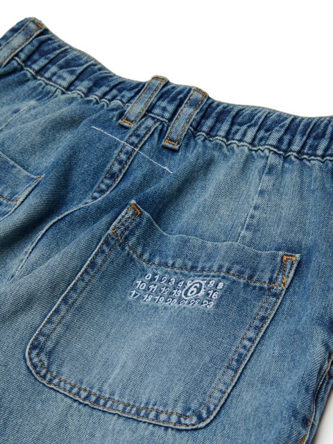 Джинси з синього деніму MM6 Maison Margiela з бавовни: фото 3 - Invogue