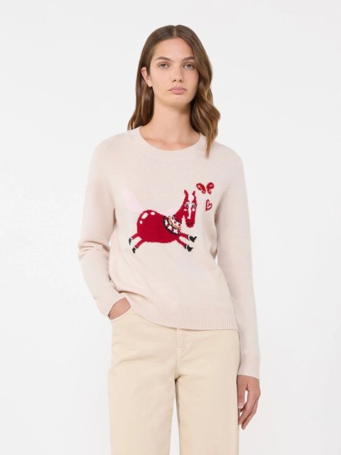 Бежевий светр WEEKEND MAX MARA з чистого кашеміру: фото 4 - Invogue