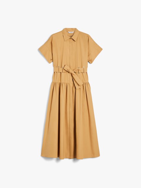 Карамельна сукня Max Mara з бавовняного попліну: фото - Invogue