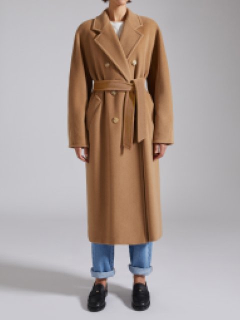 Темно-бежевое пальто MAX MARA из шерсти и кашемира: фото 2 - Invogue