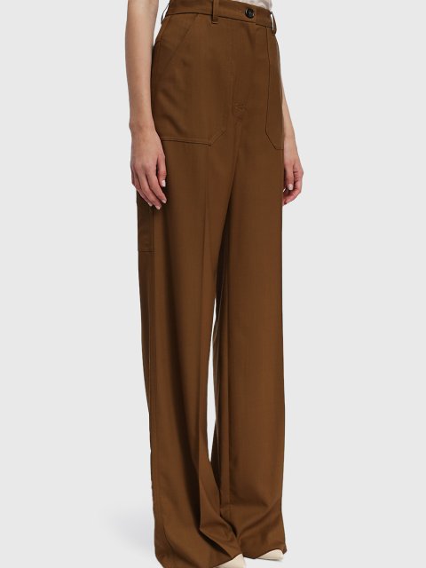 Коричневі брюки MAX MARA : фото 2 - Invogue