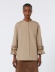 Темно-бежева сорочка MAX MARA з бавовняного попліну: фото 2 - Invogue