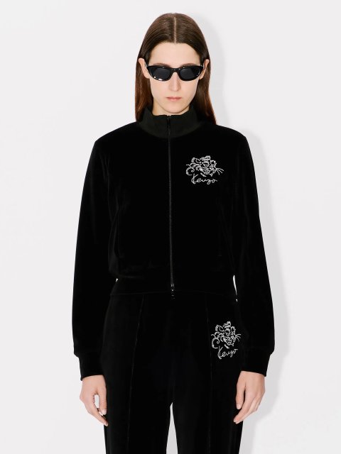 Черный свитшот KENZO на молнии: фото 1 - Invogue