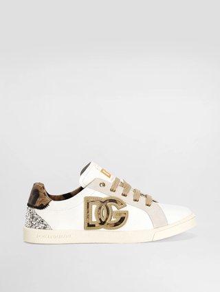 Детские кроссовки с глиттером и вышивкой Dolce&Gabbana: фото - Invogue