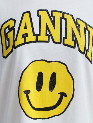 Белая футболка GANNI: фото 4 - Invogue