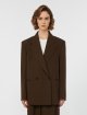Коричневий жакет WEEKEND MAX MARA з вовни: фото 2 - Invogue