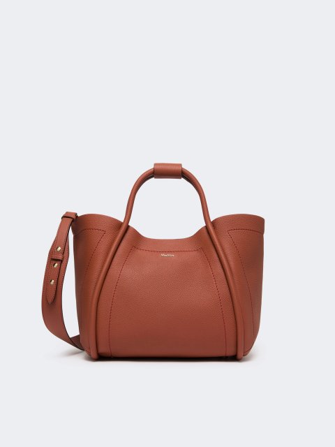Коричневая сумка MAX MARA из мягкой кожи: фото - Invogue