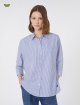Темно-синя сорочка WEEKEND MAX MARA у смужку: фото 4 - Invogue