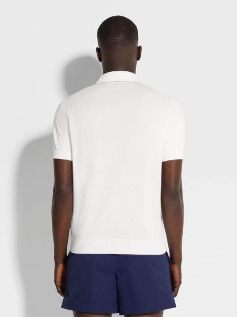 Біле поло ZEGNA з коротким рукавом: фото 2 - Invogue