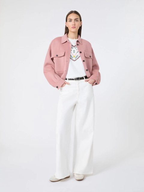 Білі брюки WEEKEND MAX MARA з бавовняного деніму: фото 1 - Invogue