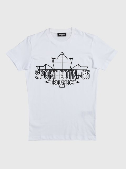 Белая футболка DSQUARED KID: фото - Invogue