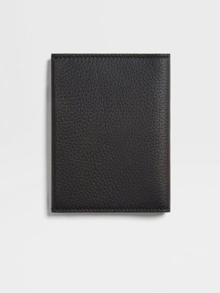 Черная обложка для паспорта ZEGNA из кожи: фото 2 - Invogue