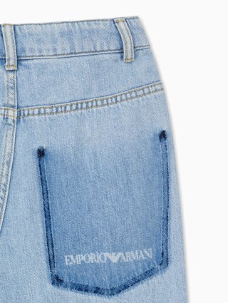 Голубые джинсы Emporio Armani из хлопка и лиоцелла: фото 3 - Invogue