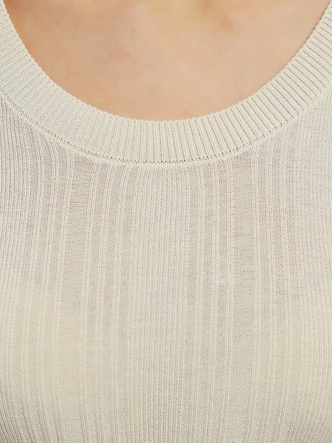 Кремовый топ WEEKEND MAX MARA: фото 5 - Invogue