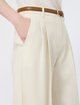 Молочні брюки Max Mara з бавовняного крепу: фото 4 - Invogue