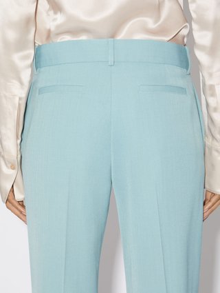 Голубые брюки клеш Acne Studios: фото 4 - Invogue