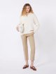 Темно-бежевые брюки WEEKEND MAX MARA из эластичного хлопка: фото 1 - Invogue