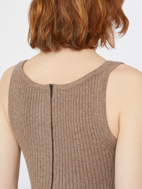 Коричнева майка MAX MARA з вовни та кашеміру: фото 4 - Invogue