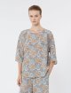 Блакитна блуза WEEKEND MAX MARA з шовкового крепдешину: фото 4 - Invogue