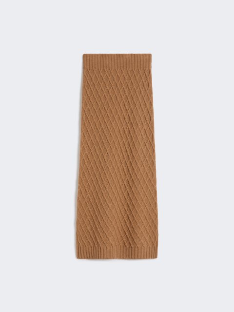 Бежевая юбка MAX MARA из верблюжьей шерсти: фото - Invogue