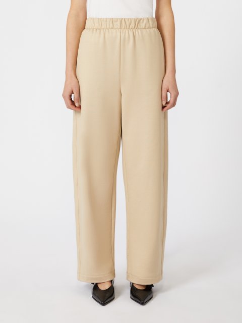 Карамельні брюки MAX MARA з суміші бавовни та шовку: фото 2 - Invogue