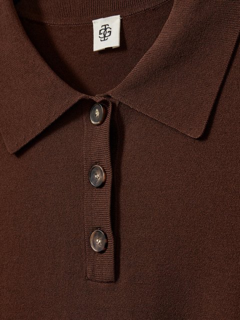 Коричневе поло The Garment з суміші віскози: фото 5 - Invogue
