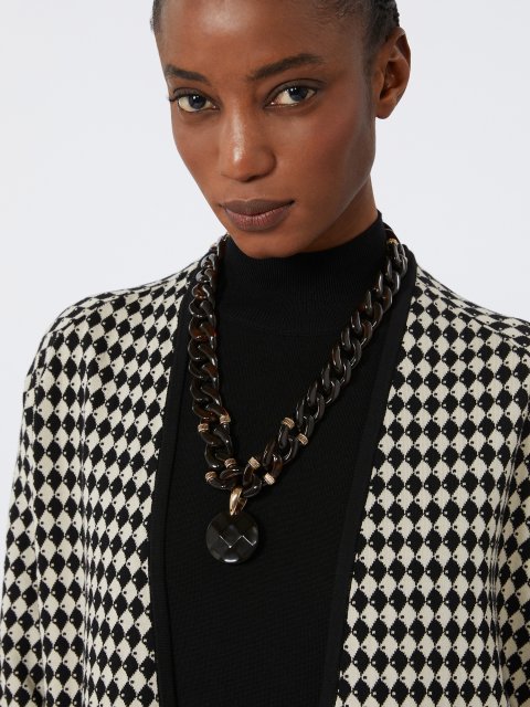 Темно-коричневе кольє MAX MARA з підвіскою: фото 1 - Invogue