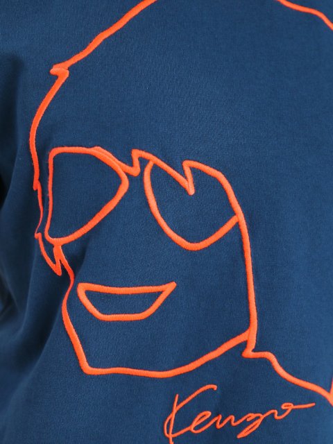 Синяя футболка KENZO: фото 5 - Invogue
