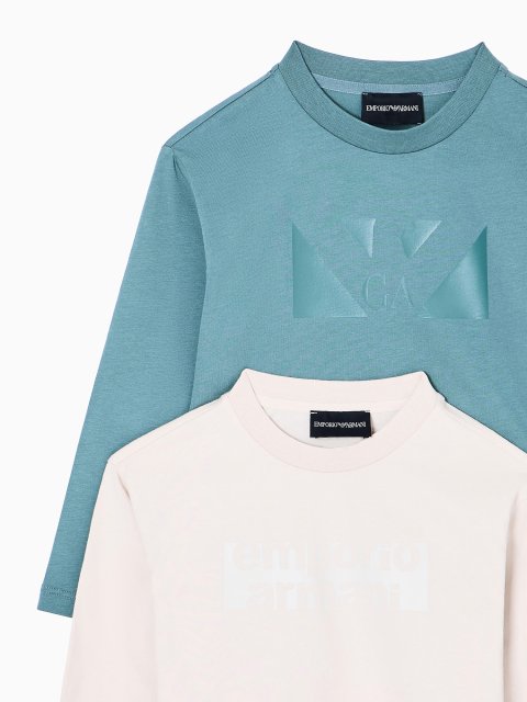 Разноцветные джемперы EMPORIO ARMANI KIDS из хлопка: фото 1 - Invogue