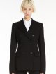 Двобортний чорний жакет SPORTMAX: фото 1 - Invogue