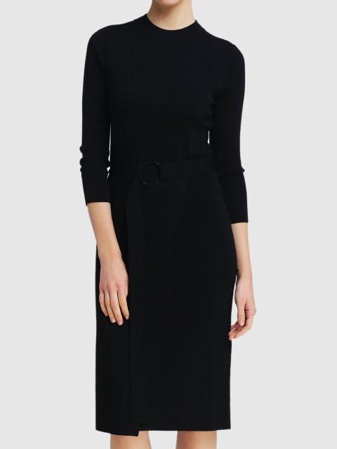 Чёрное платье MARELLA: фото 3 - Invogue