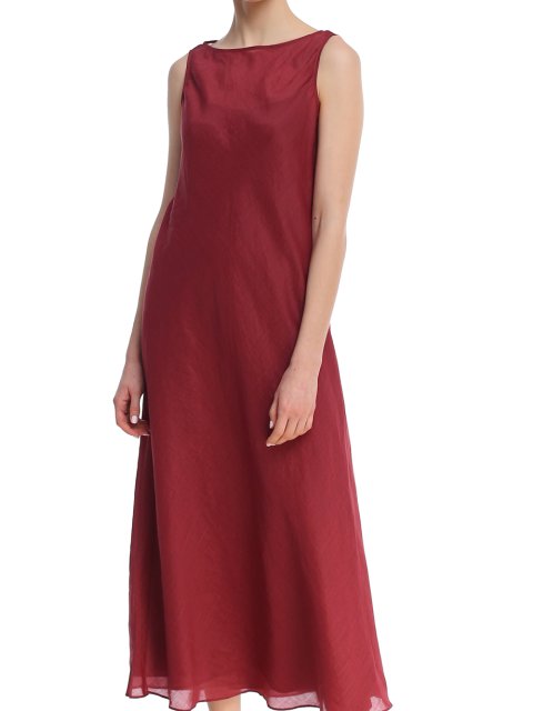Бордовое платье MAX MARA: фото 3 - Invogue