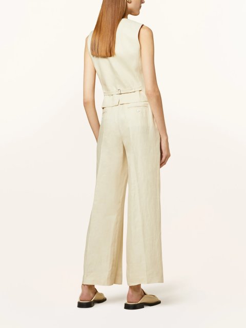 Молочные брюки WEEKEND MAX MARA из льна: фото 2 - Invogue