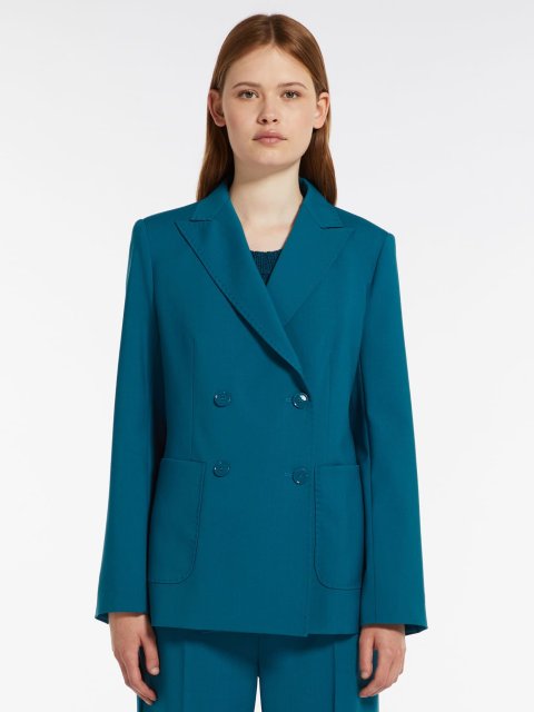 Синій жакет WEEKEND MAX MARA з вовни: фото 1 - Invogue