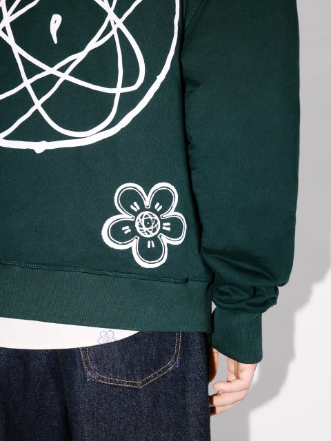 Зеленое худи KENZO из хлопка: фото 5 - Invogue