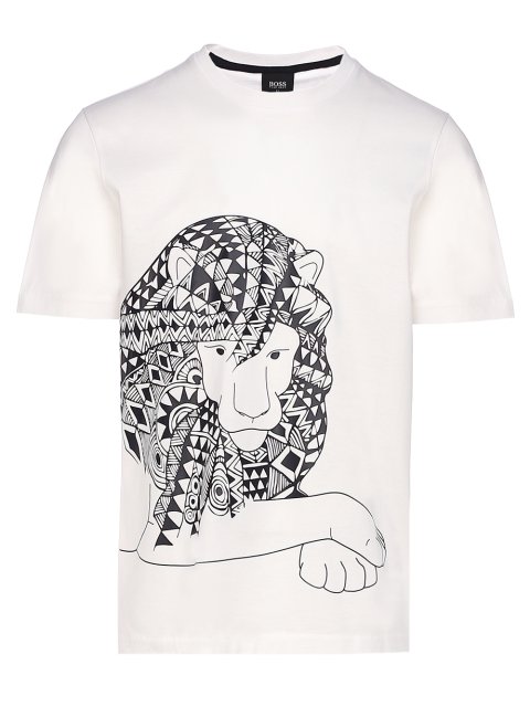 Белая футболка BOSS: фото 2 - Invogue